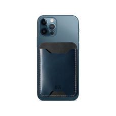 Deep Navy CardSafe Leather Phone Wallet